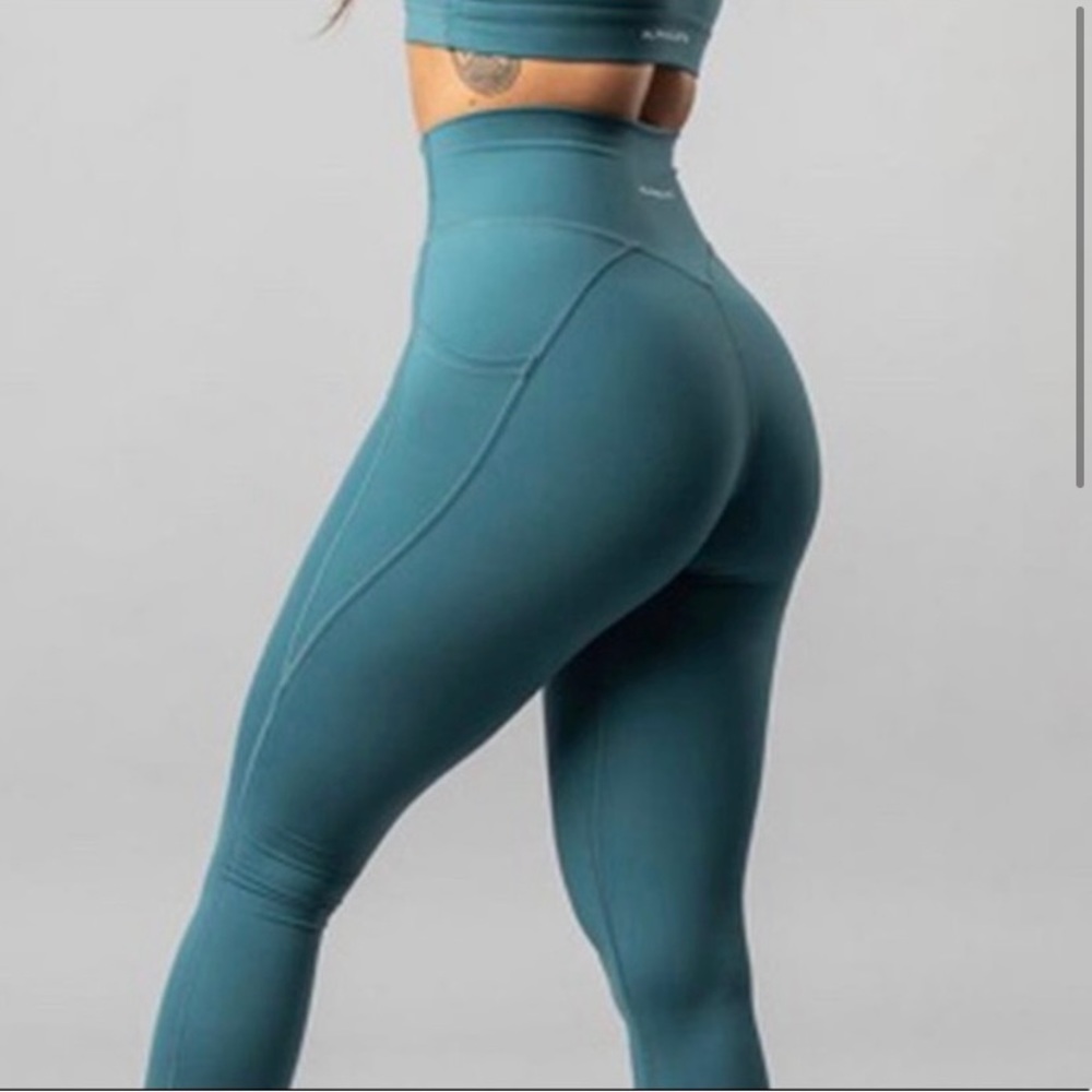Alphalete alpha lux leggings trident blue